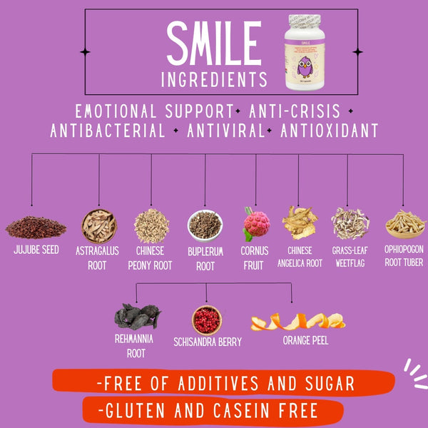 😊 Smile – Emotional Balance &amp; Stress Support: (100 capsules)