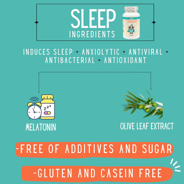 🌙 Sleep – Gentle Melatonin &amp; Olive Leaf Extract for Restful Nights (90 capsules)