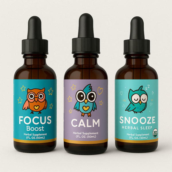 $30 Bundle Discount -  Bright Buddies Wellness Trio: Snooze, Calm & Focus 🌿 🧠💤