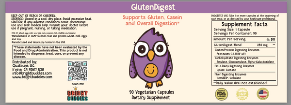 NEW 🌿 GlutenDigest – Enhanced Support for Gluten &amp; Dairy Sensitivities 🌿 90 Capsules