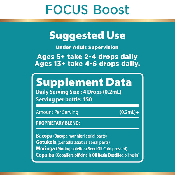 🧠 Focus – Herbal Drops for Attention &amp; Mental Clarity 30ml